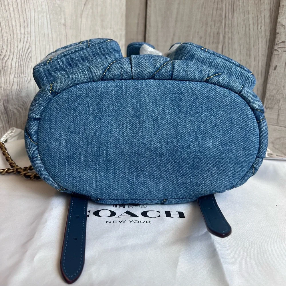 Coach Tabby Denim Backpack - Picture 8 of 12